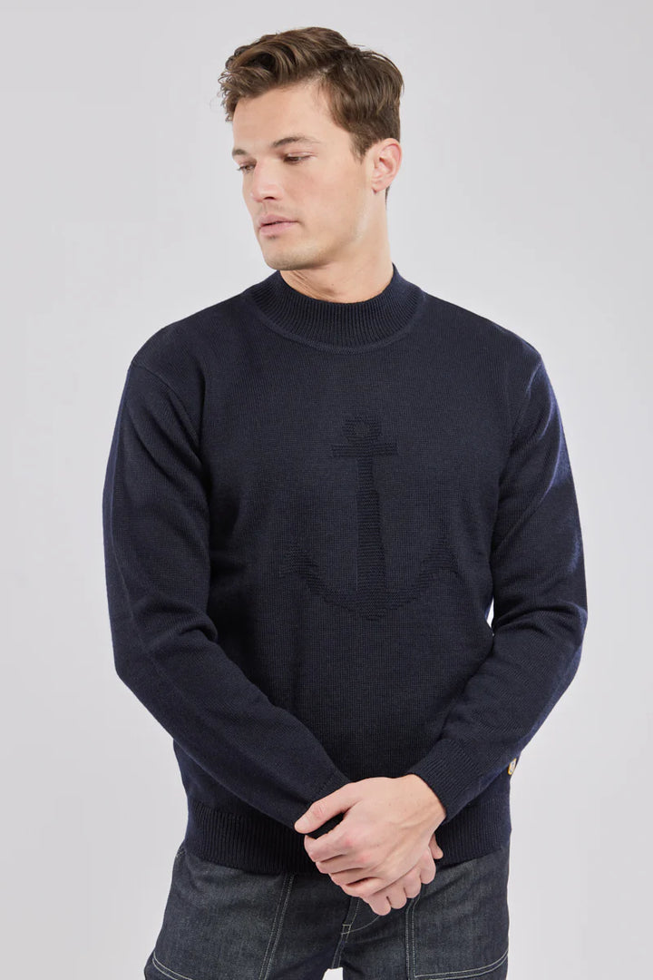 Pul col montant Ancre Navire Marineblå