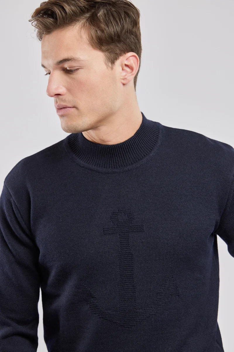 Pul col montant Ancre Navire Marineblå