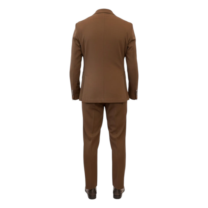 Brun Habit i Honeycomb-vævning Comfort Fit