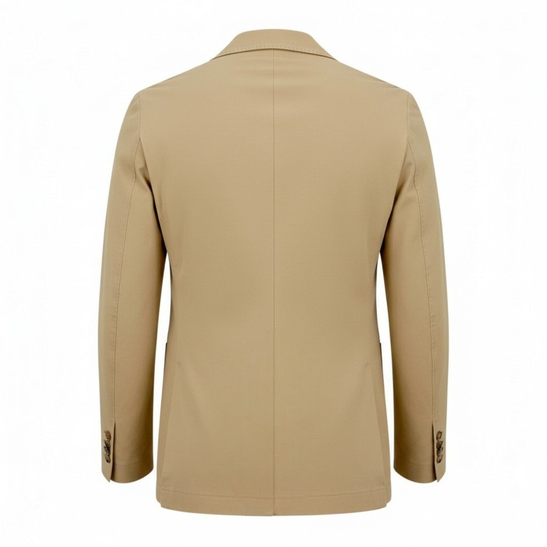 Premium Piqué Blazer i beige bomuld