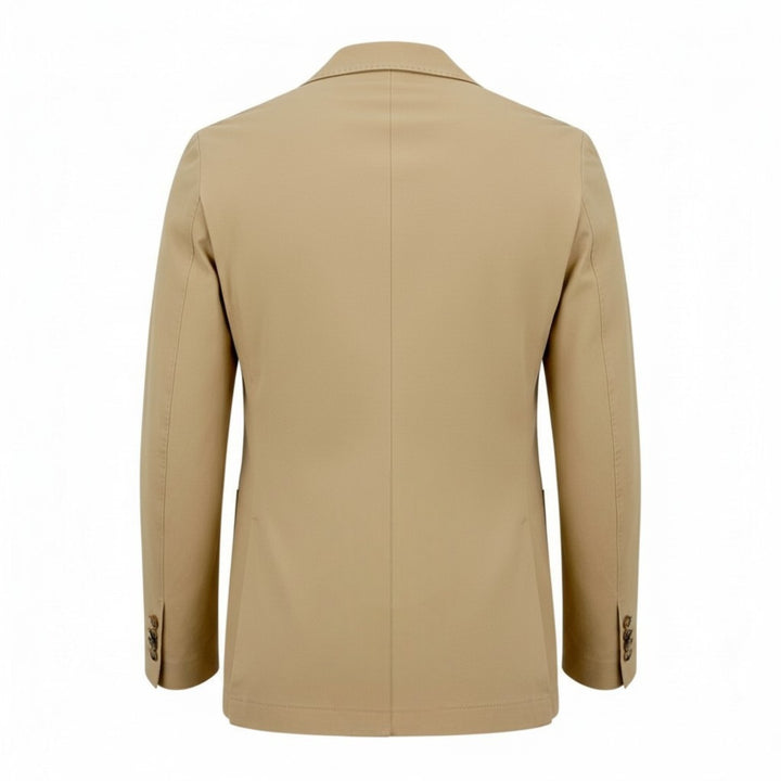 Premium Piqué Blazer i beige bomuld