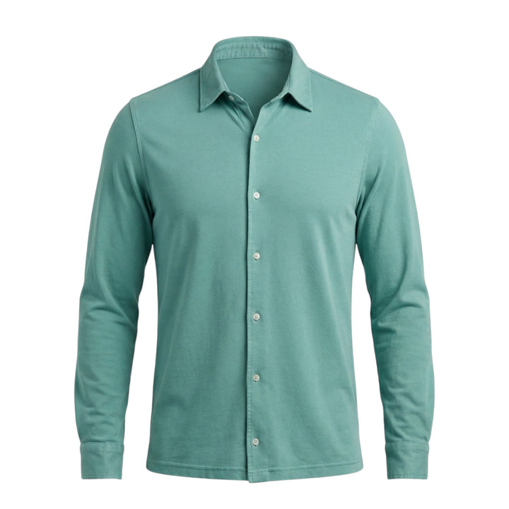 Langærmet Hartford Jersey Skjorte Turquoise