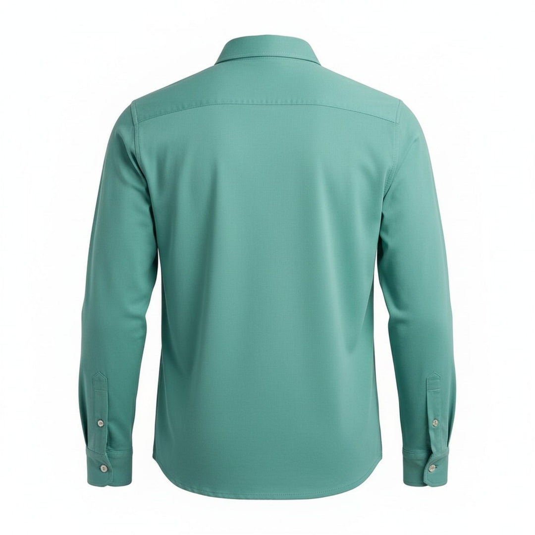 Langærmet Hartford Jersey Skjorte Turquoise