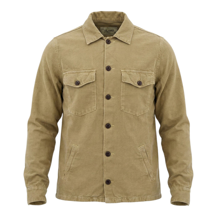 Acadia Overshirt Langærmet Hørblanding Mokka