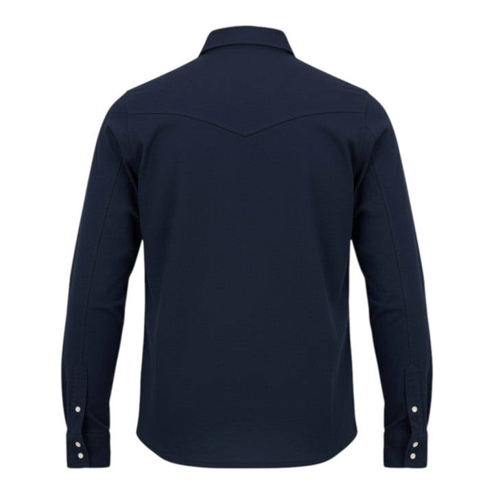 El Paso Western Skjorte Langærmet Slub 180gr Navy