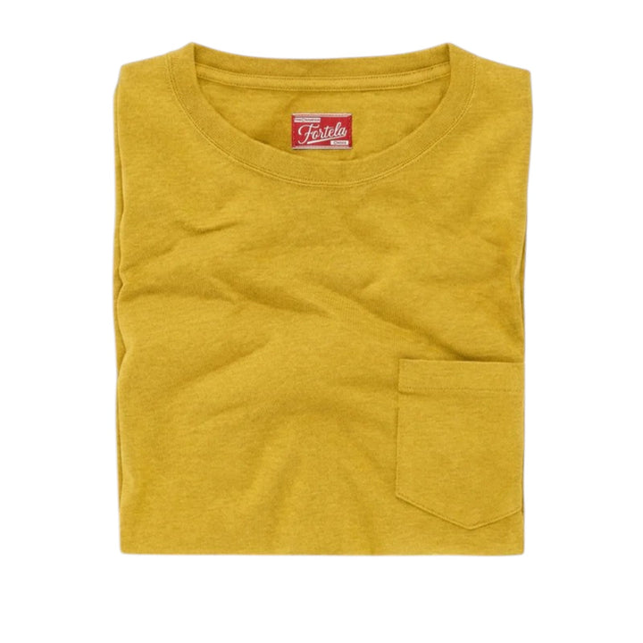 Teepocket  T-Shirt med brystlomme i bomuld Mustard Gul