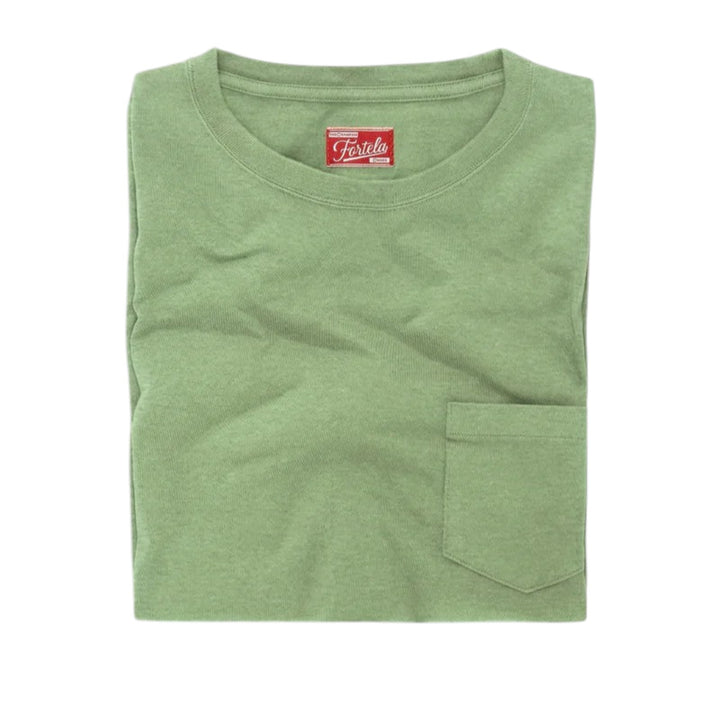 Tubejp T-shirt med brystlomme i bomuld Lobster Sage Grøn