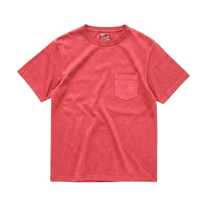 Tubejp T-shirt med brystlomme i bomuld Lobster Corallo