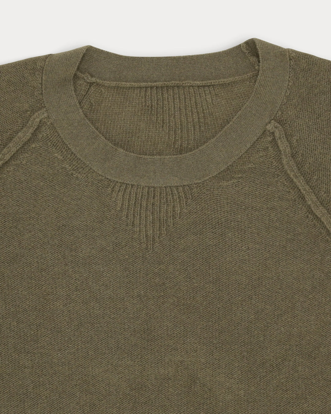 HARVARD RUNDHALSET ULD-SWEATER MED RAGLANÆRMER ARMY GREEN