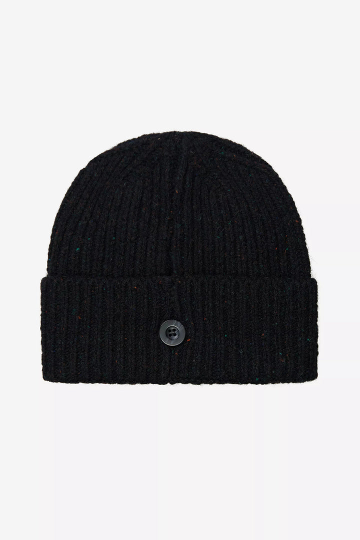 ANGLISTIC BEANIE SPECKLED BLACK