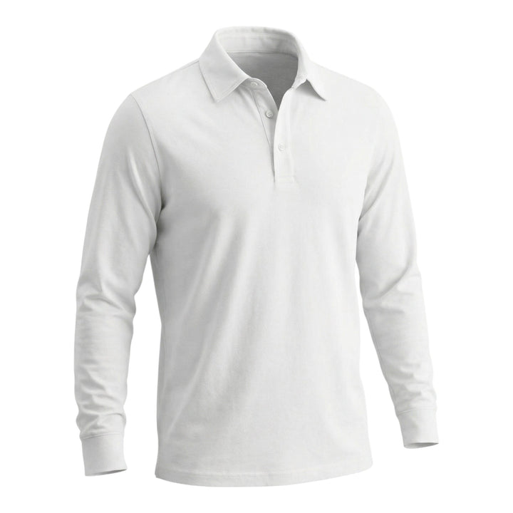 Langærmet Polo York Jersey White