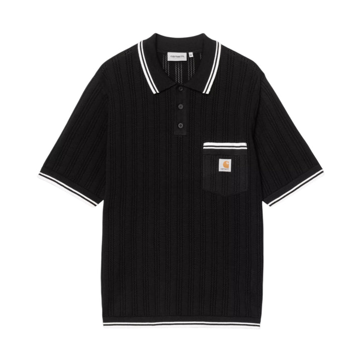 S/S Ramsey Polo Black / Wax