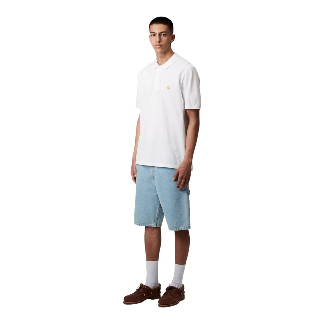 S/S Chase Pique Polo Hvid / Guld