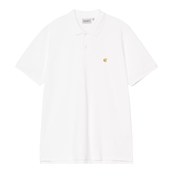 S/S Chase Pique Polo Hvid / Guld