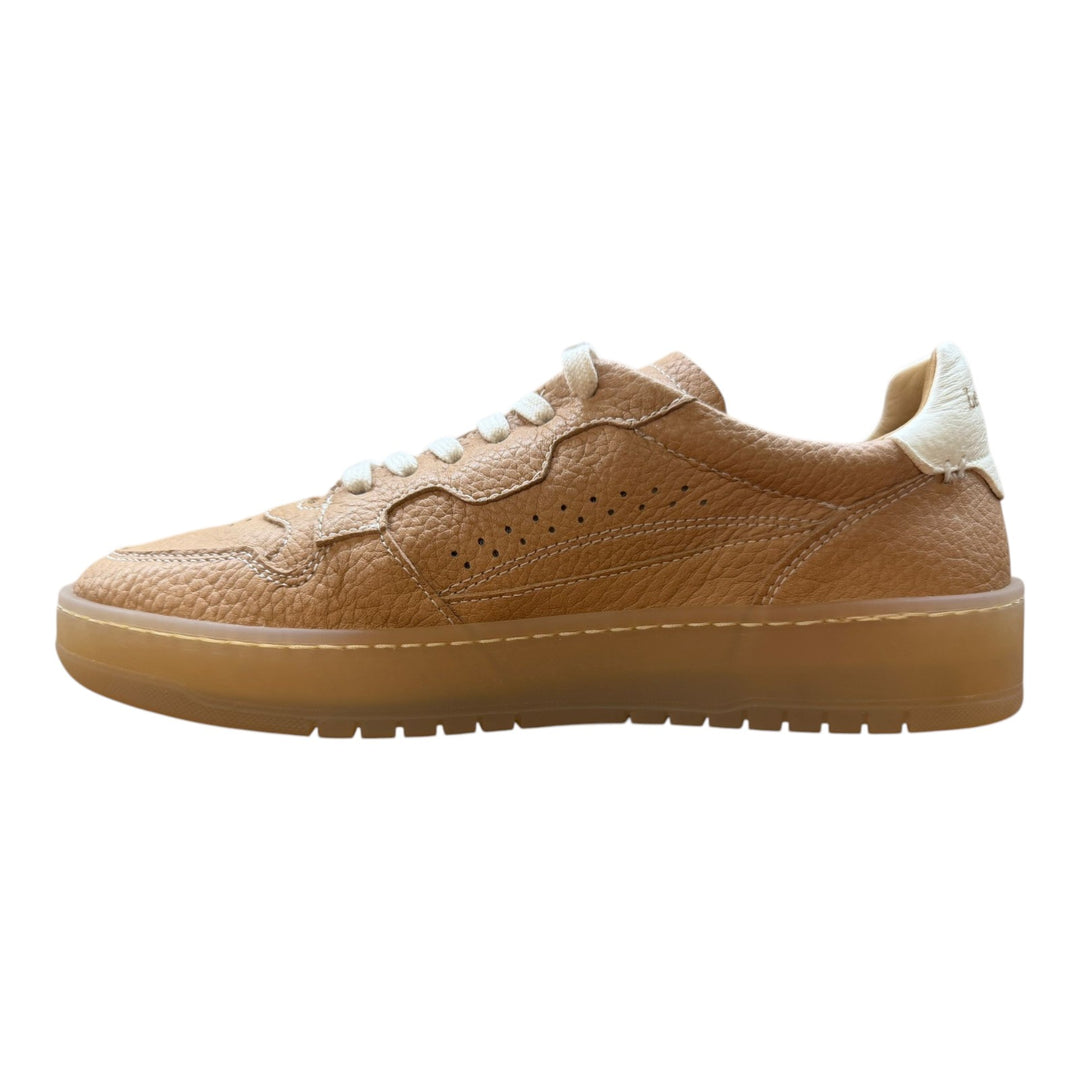 Sneakers Jannik i ægte hjorteskind Valnød-Hvid