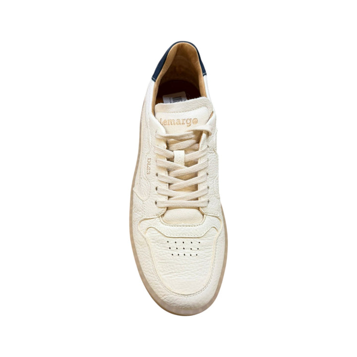 Sneakers Jannik i ægte hjorteskind Smør-Blå