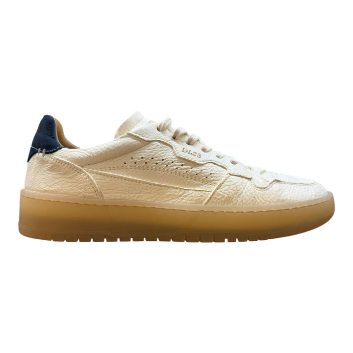 Sneakers Jannik i ægte hjorteskind Smør-Blå