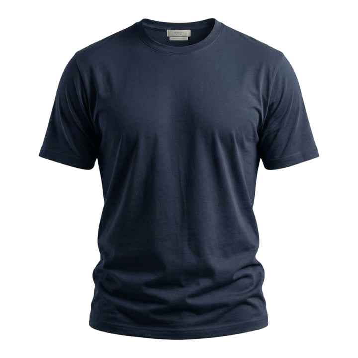 T-Shirt Rund Hals Jersey Comfort Mørkeblå