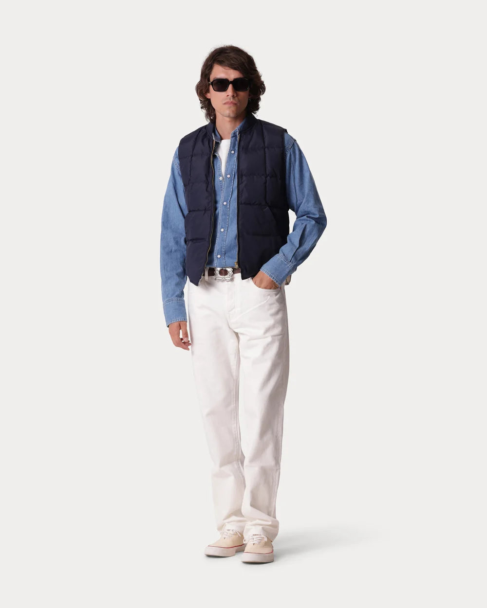 VEST1 GILET I BLÅ NYLON