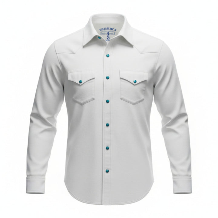 WESTERN OXFORD SHIRT HVID