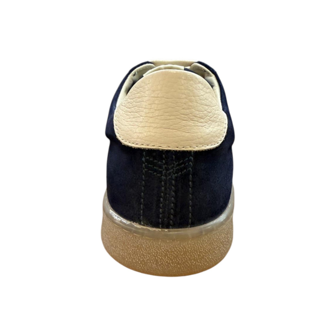 Sneakers i ægte blå-hvidt ruskind