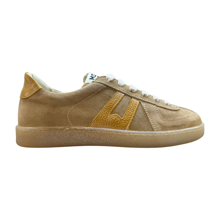 Sneakers i ægte ruskind Beige-Okker