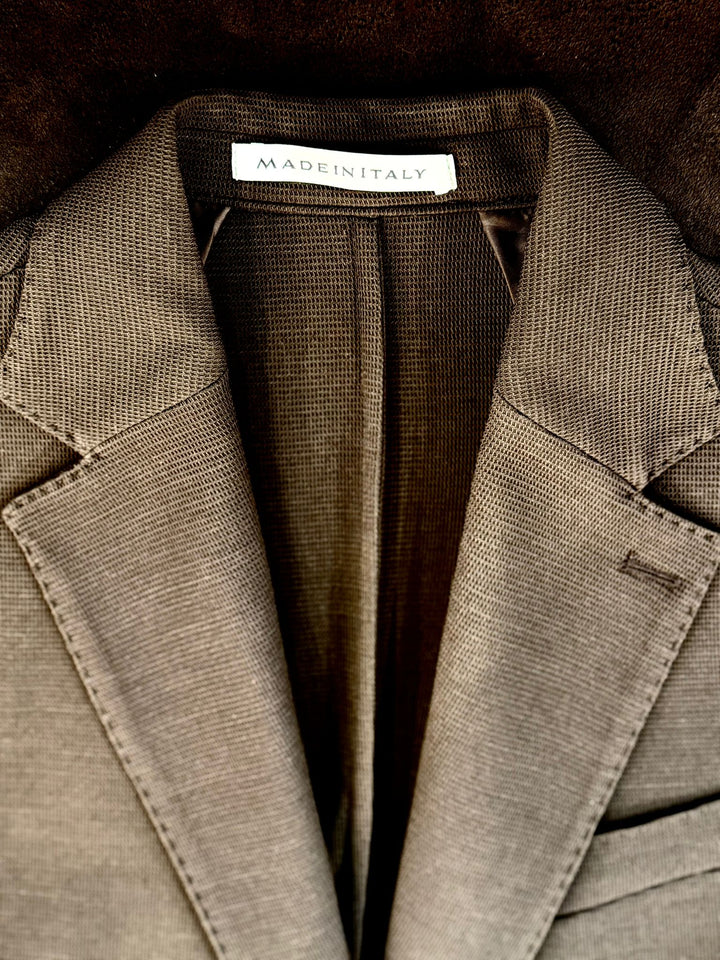 Brun Habit i Honeycomb-vævning Comfort Fit