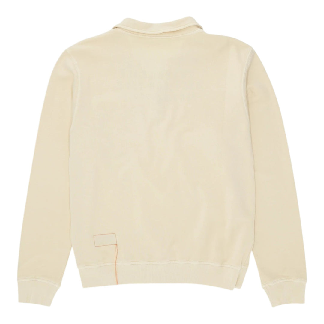 Yale Sweatshirt i børstet jersey med krave og Zip Corda