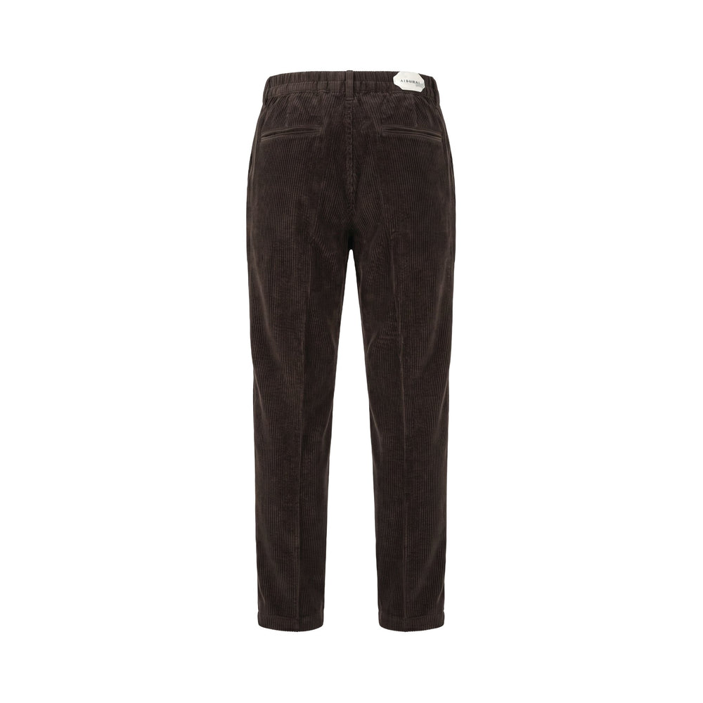 Aiburai PANTALONE URANO VELLUTO MORO Marrone - foto 2