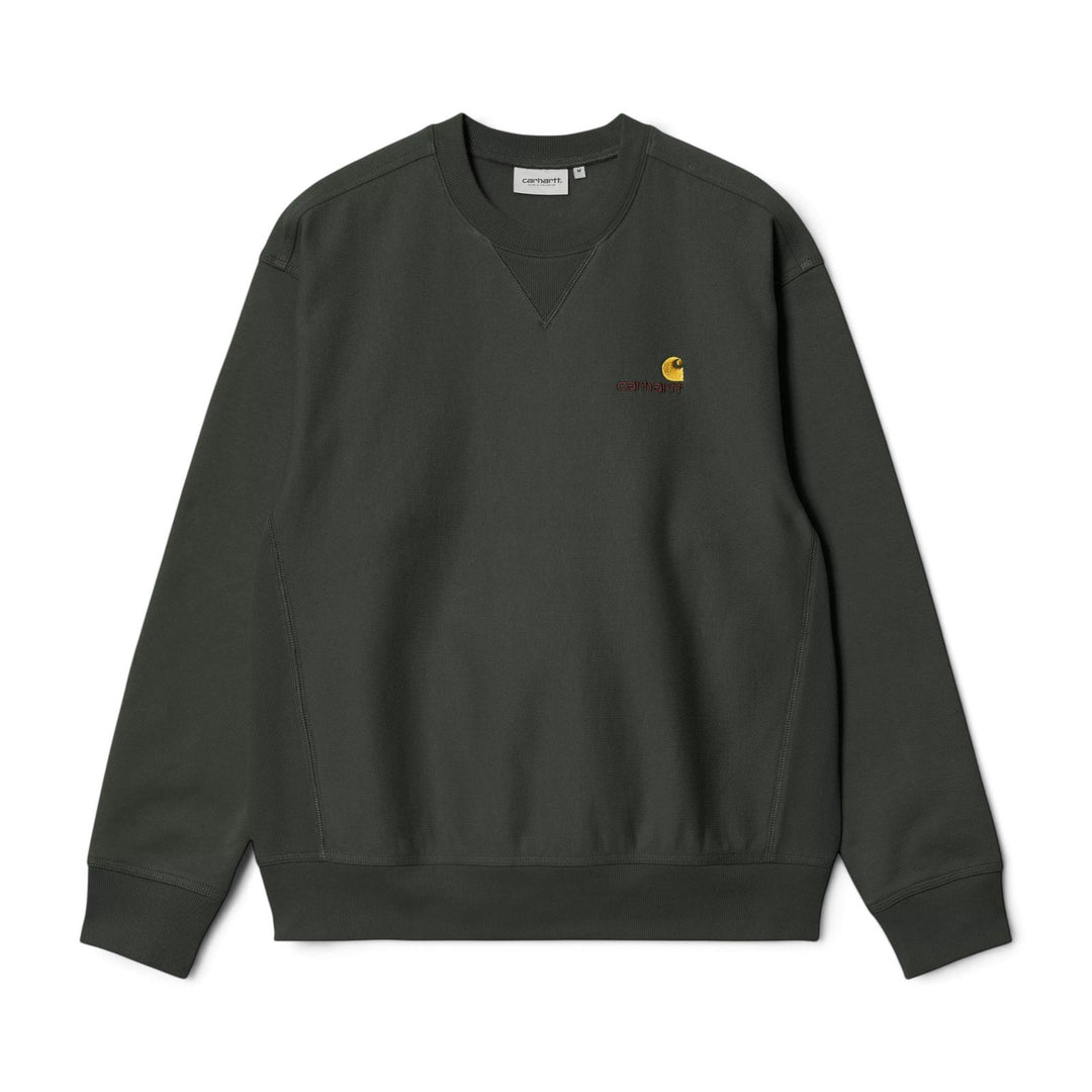 Carhartt Wip AMERICAN SCRIPT SWEAT RAVEN Grigio - foto 1
