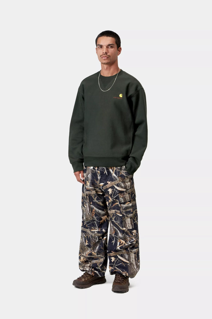 Carhartt Wip AMERICAN SCRIPT SWEAT RAVEN Grigio - foto 5