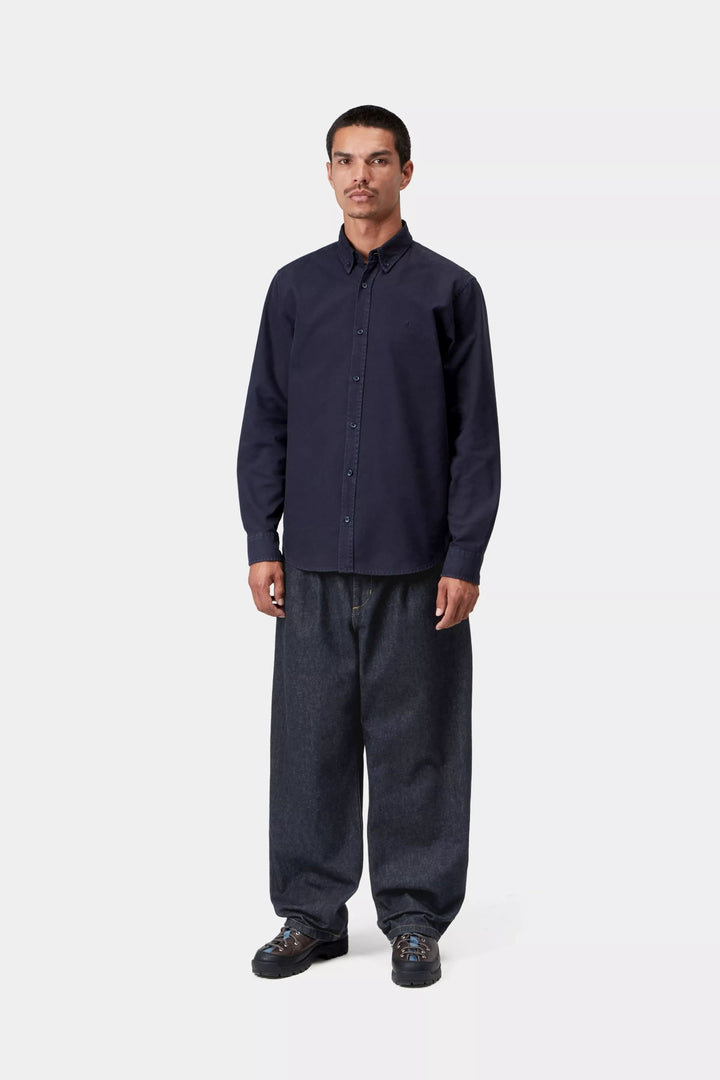 Carhartt Wip JACE PANT DENIM 13.5 OZ BLUE RINSED Blu - foto 6