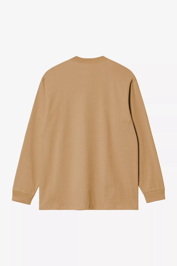 Carhartt Wip L/S AMERICAN SCRIPT T-SHIRT WIP DUSTY H Beige - foto 2