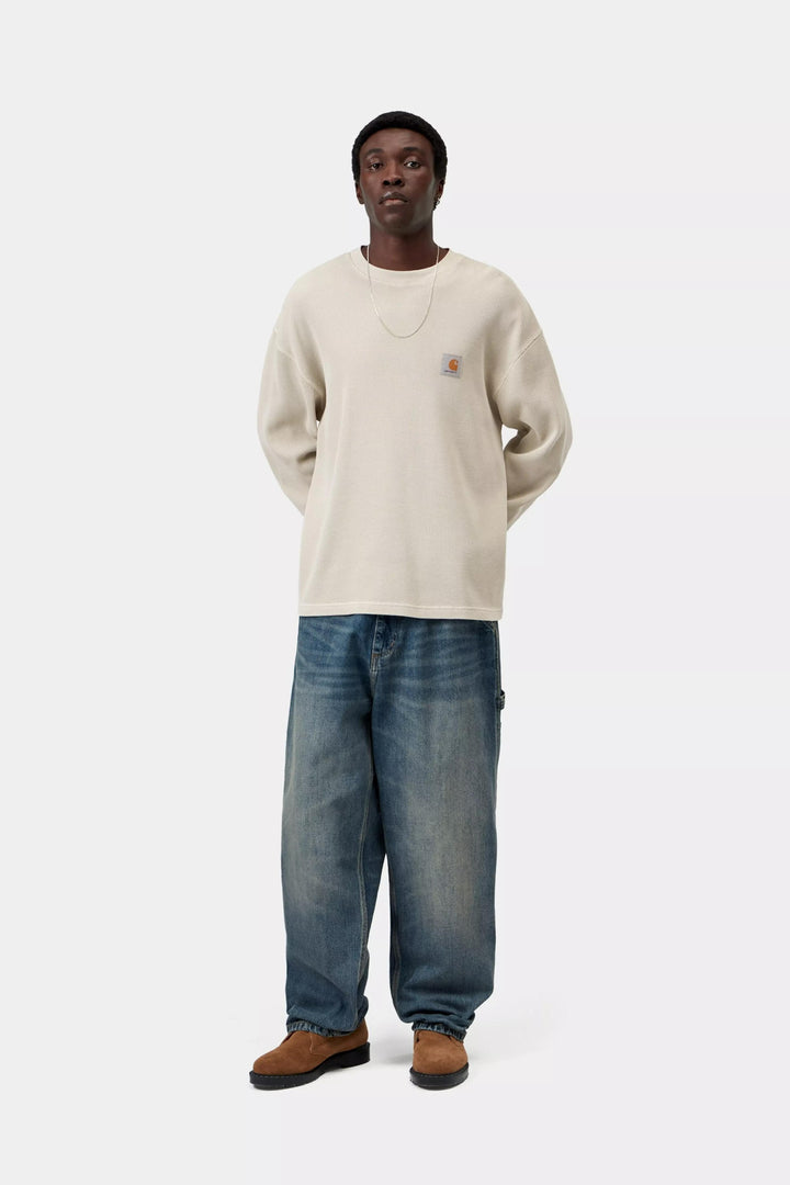 Carhartt Wip L/S VISTA WAFFLE T-SHIRT FLEUR DE SEL GARMENT DYED Beige - foto 5