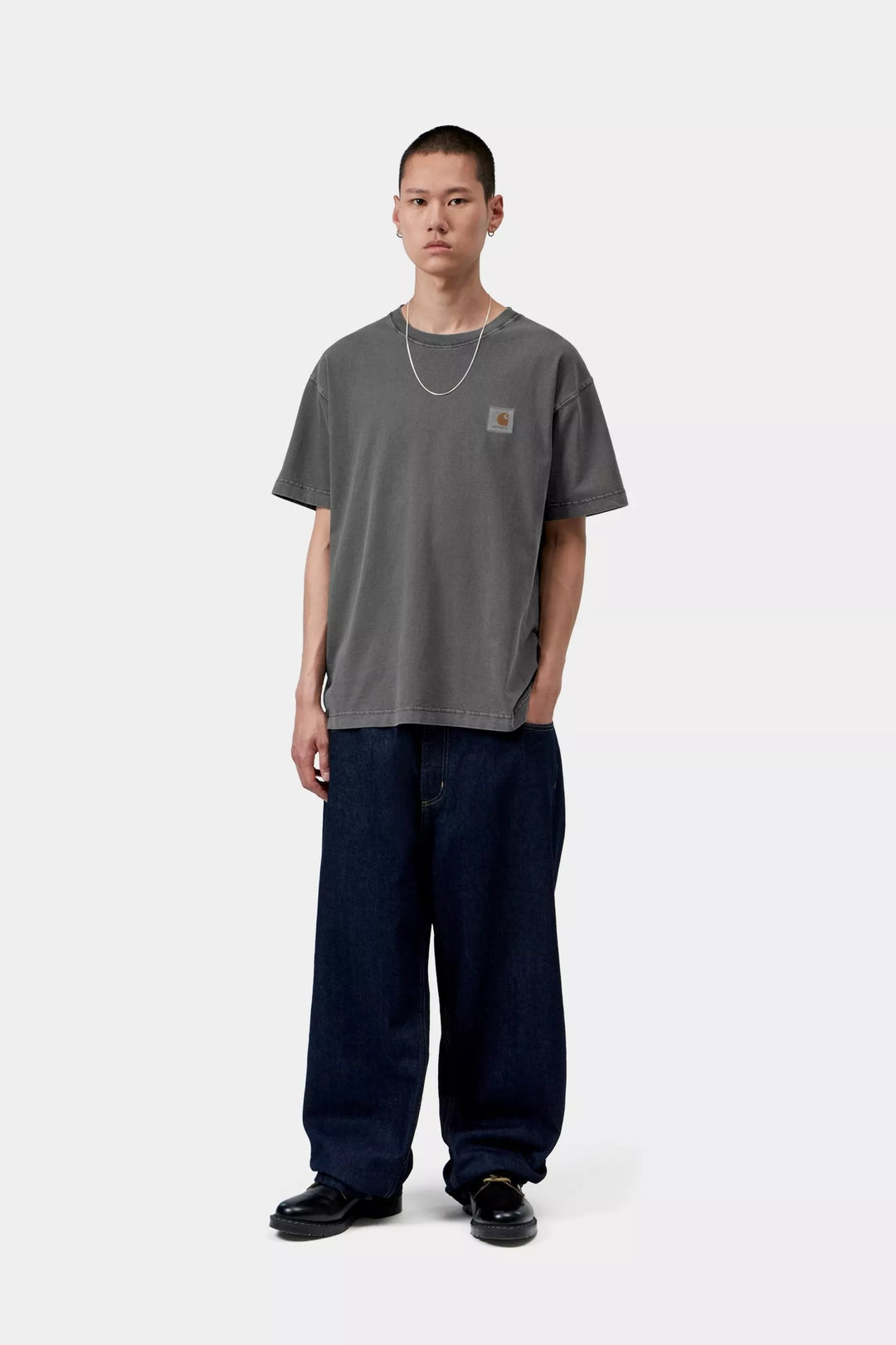 Carhartt Wip S/S VISTA T-SHIRT BLACK GARMENT DYED Nero - foto 3
