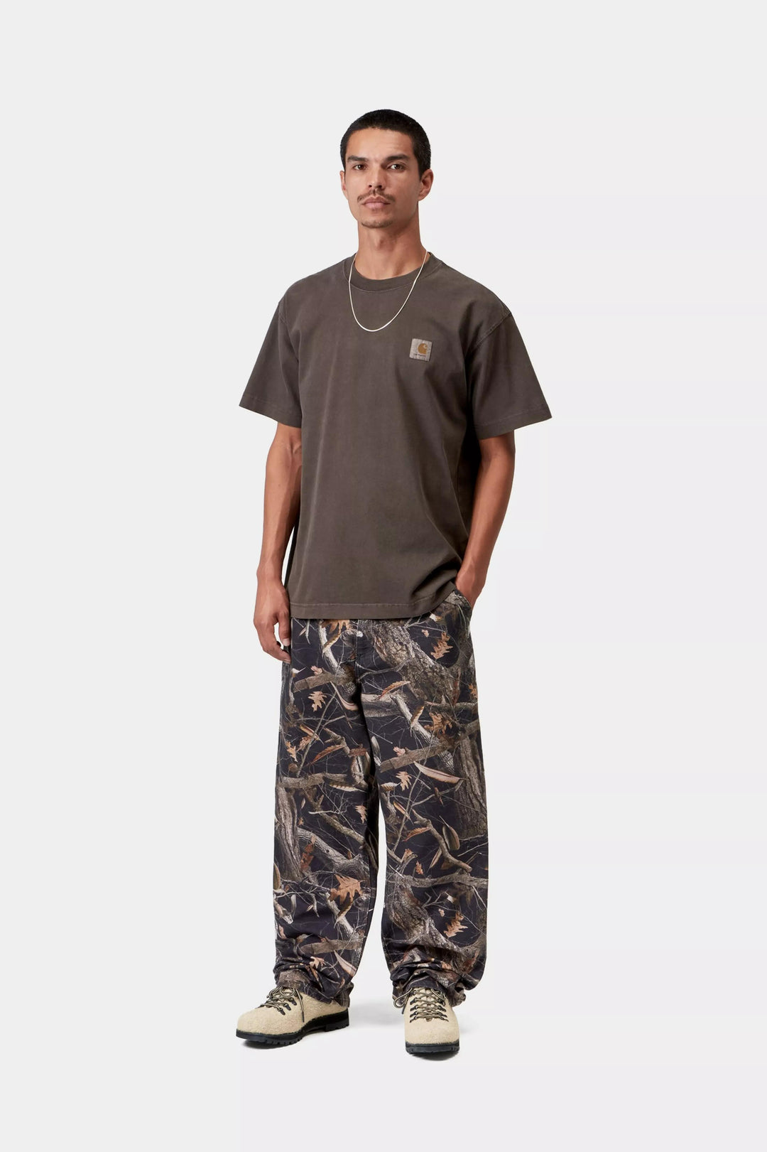 Carhartt Wip S/S VISTA T-SHIRT TOBACCO GARMENT DYED Marrone - foto 5