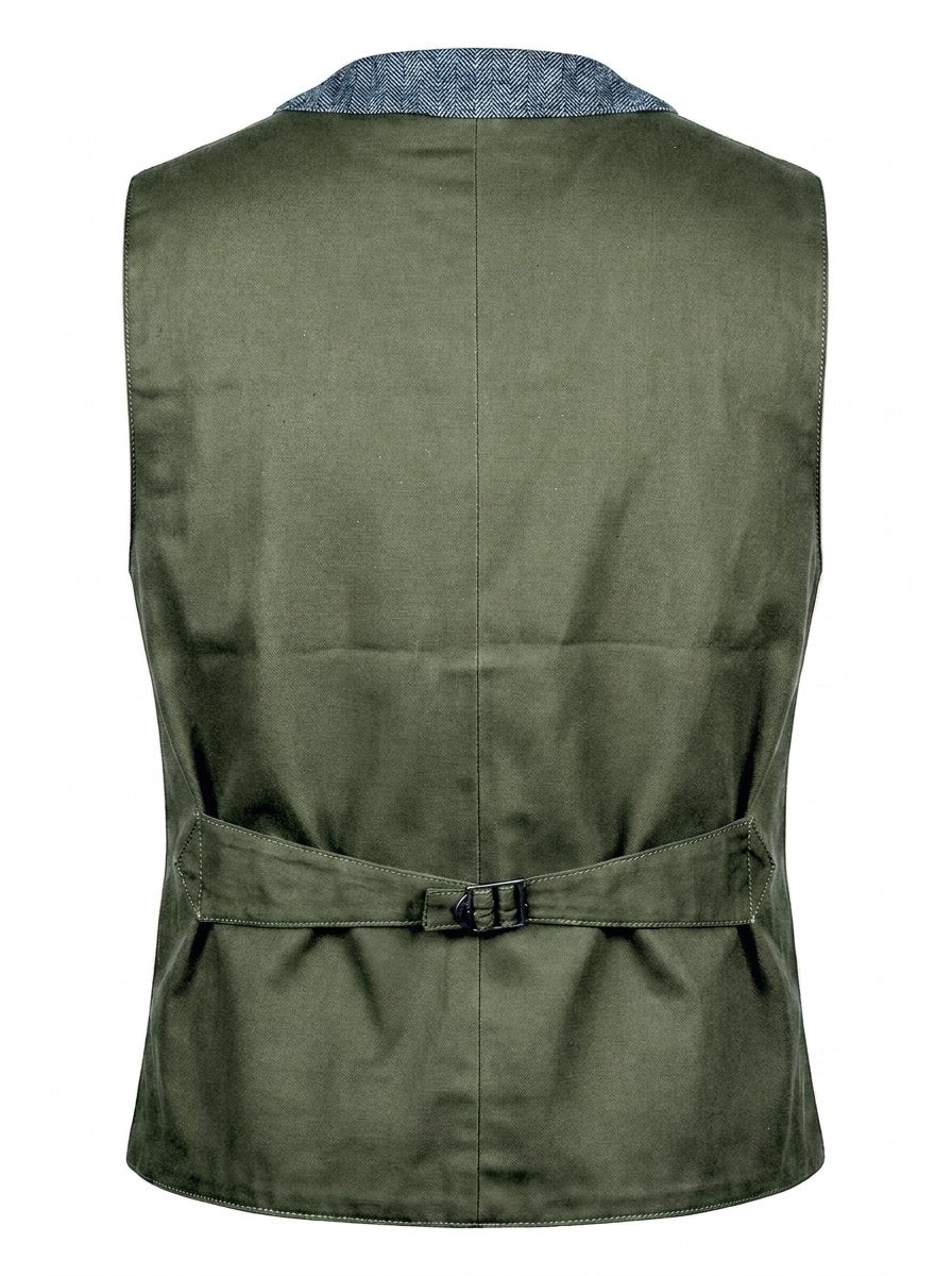 Chesapeake's HBT WOOL VEST HENLEY NAVY Blu - foto 2