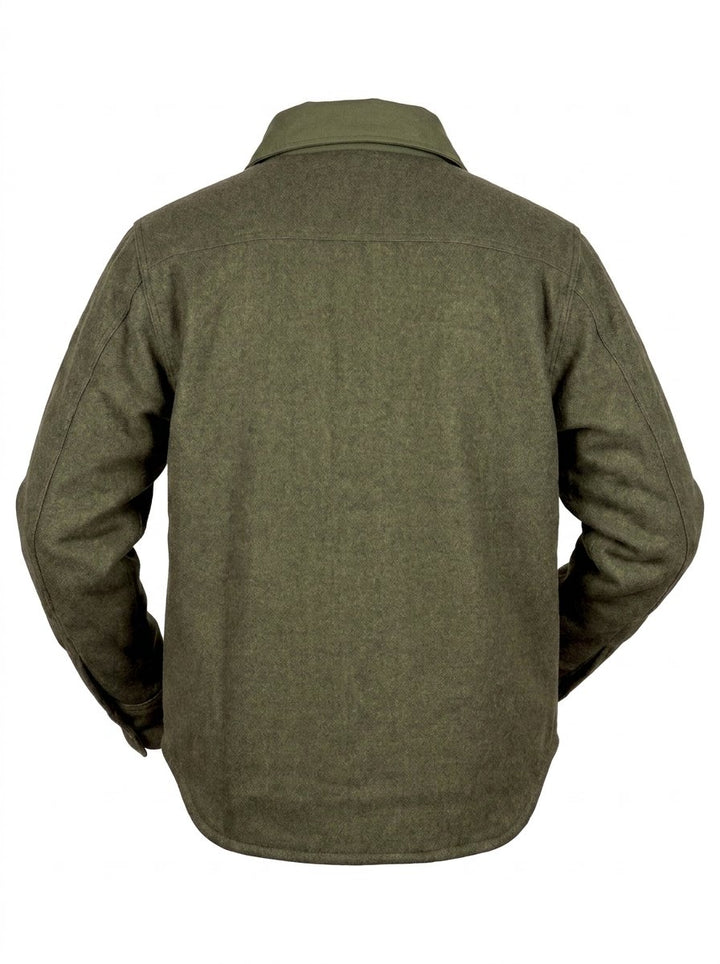 Chesapeake's WOOL PADDED SHIRT CPO ARMY GREEN Verde - foto 3