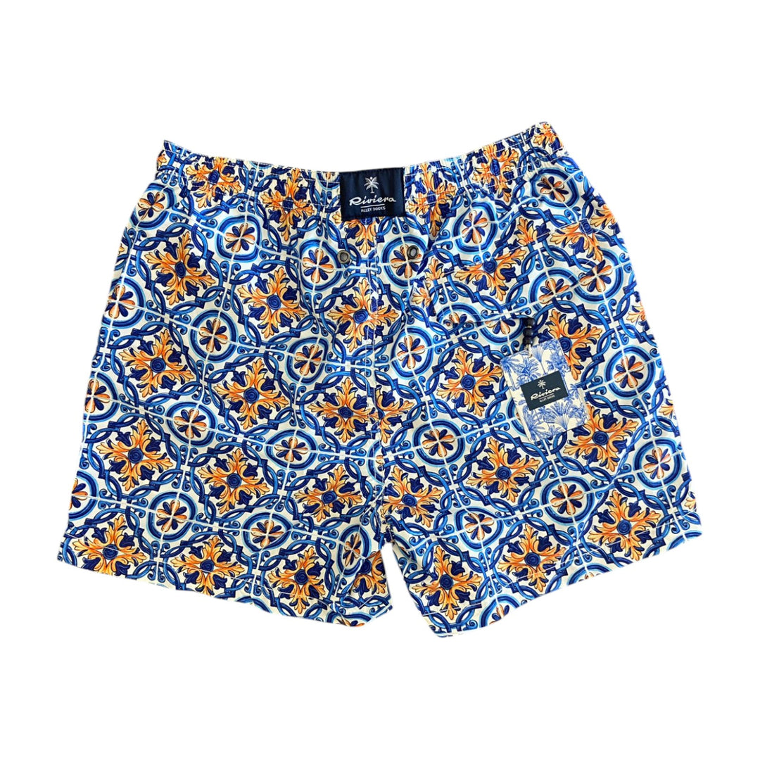 MAIOLICA BLÅ BADESHORTS