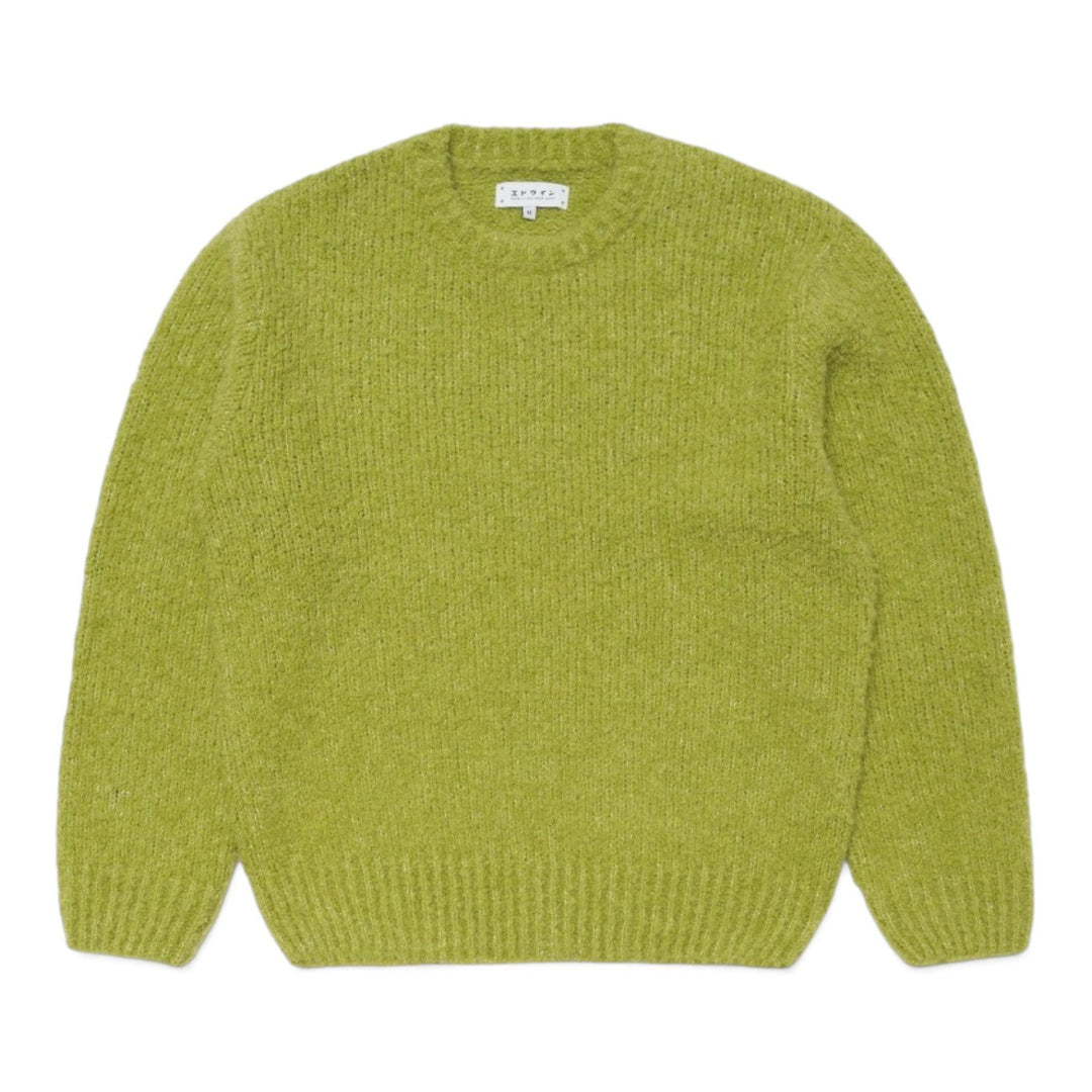 Edwin DUN TEXTURED SWEATER PEA Verde - foto 1