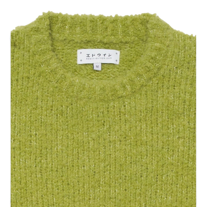 Edwin DUN TEXTURED SWEATER PEA Verde - foto 6
