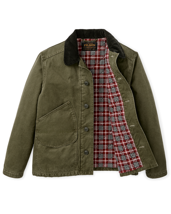 Filson Insulated Canvas Outfitter Jacket Dark Olive Verde - foto 2