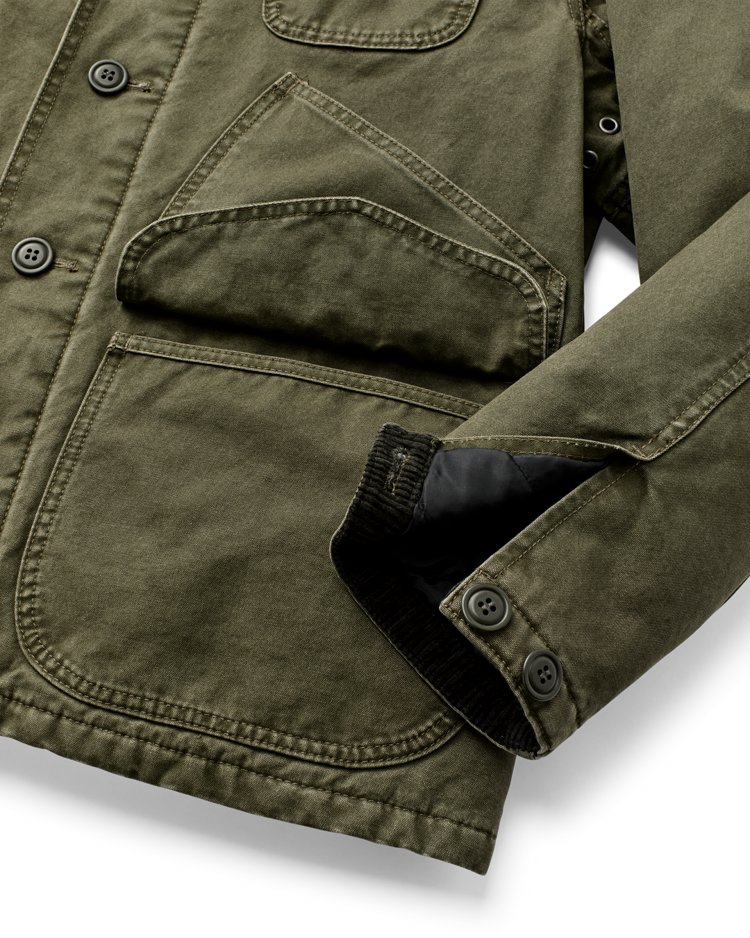 Filson Insulated Canvas Outfitter Jacket Dark Olive Verde - foto 7