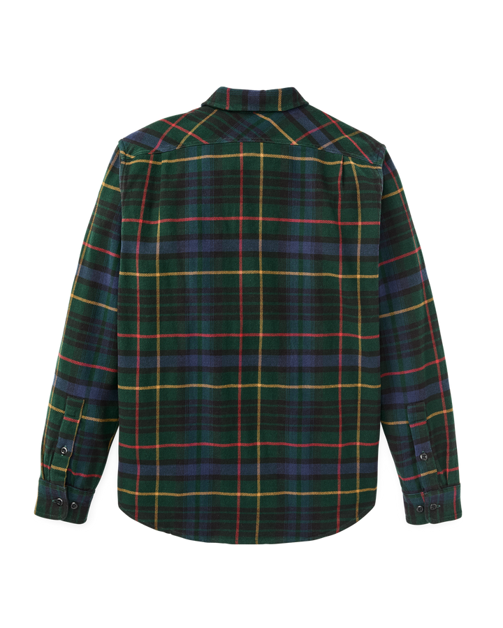 Filson Vintage Flannel Work Shirt Green/Navy Plaid Verde - foto 5