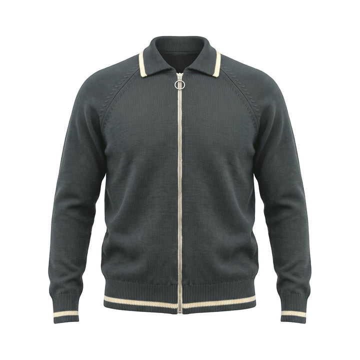 Fortela CROW MAGLIA IN LANA CON ZIP GREEN Verde - foto 1