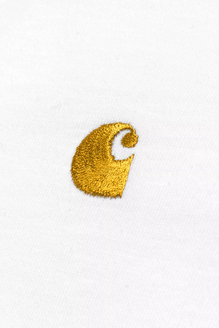 L/S Chase T-Shirt White / Gold