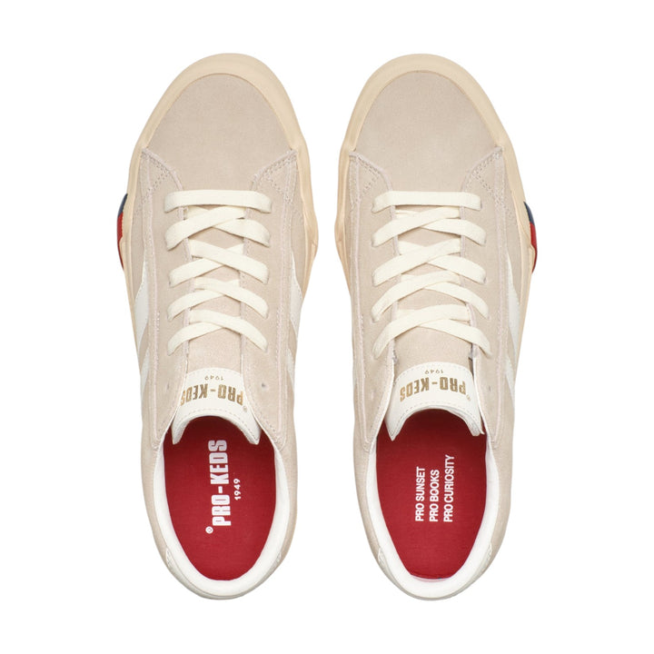 Royal Classic i Beige Hvid Ruskind