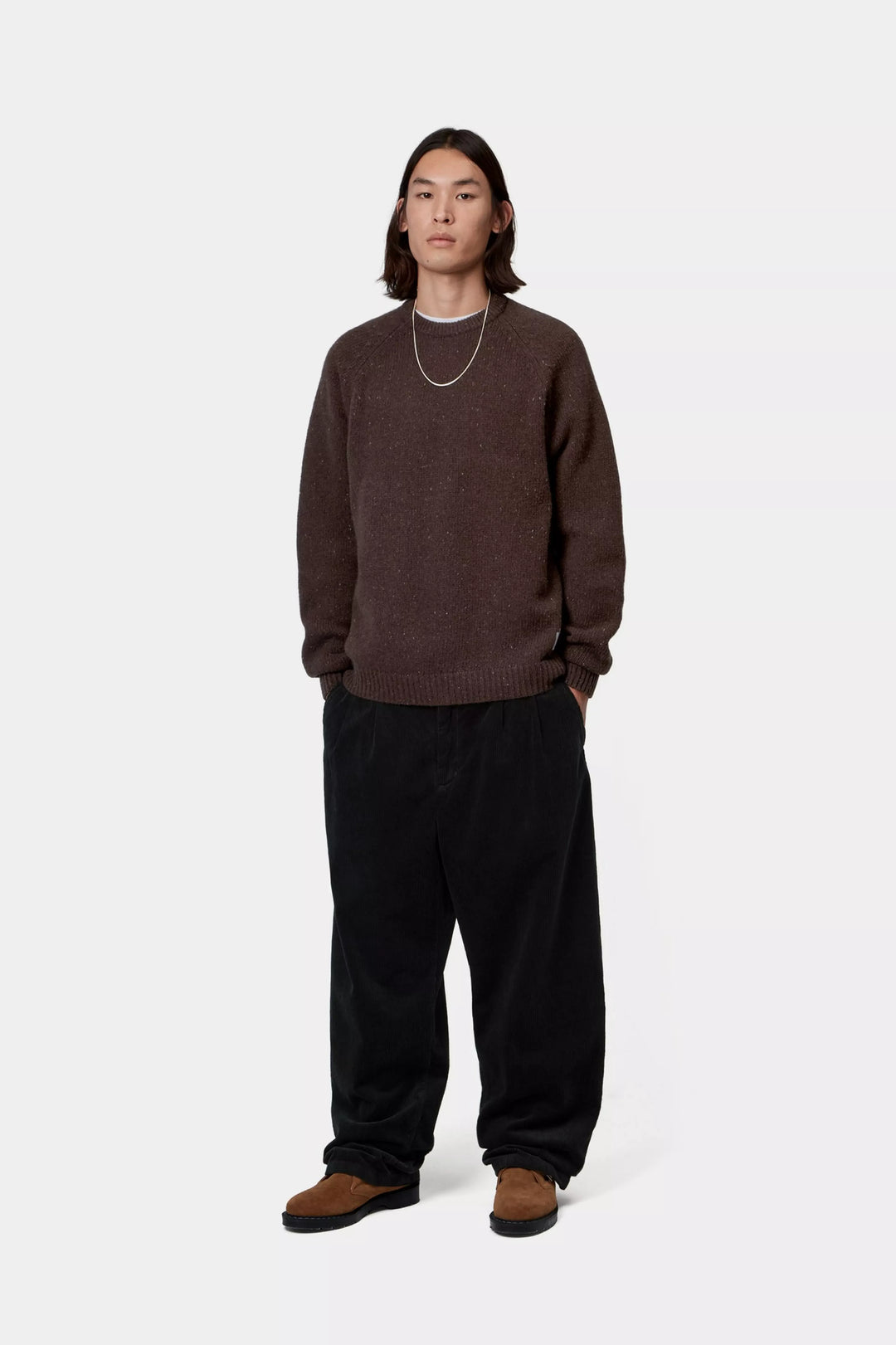 ANGLISTIC SWEATER SPECKLED TOBACCO