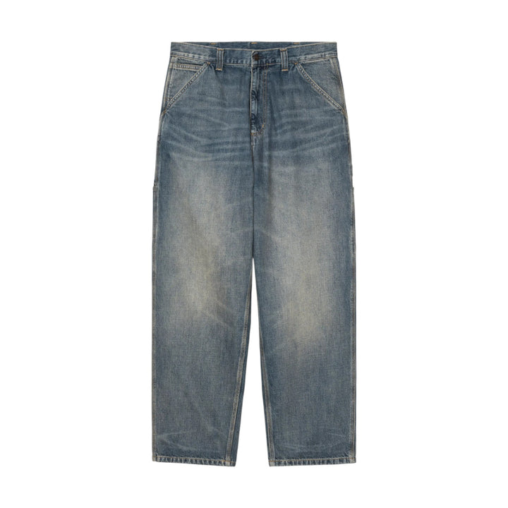 Single Knee Pant Blue Worn Washed