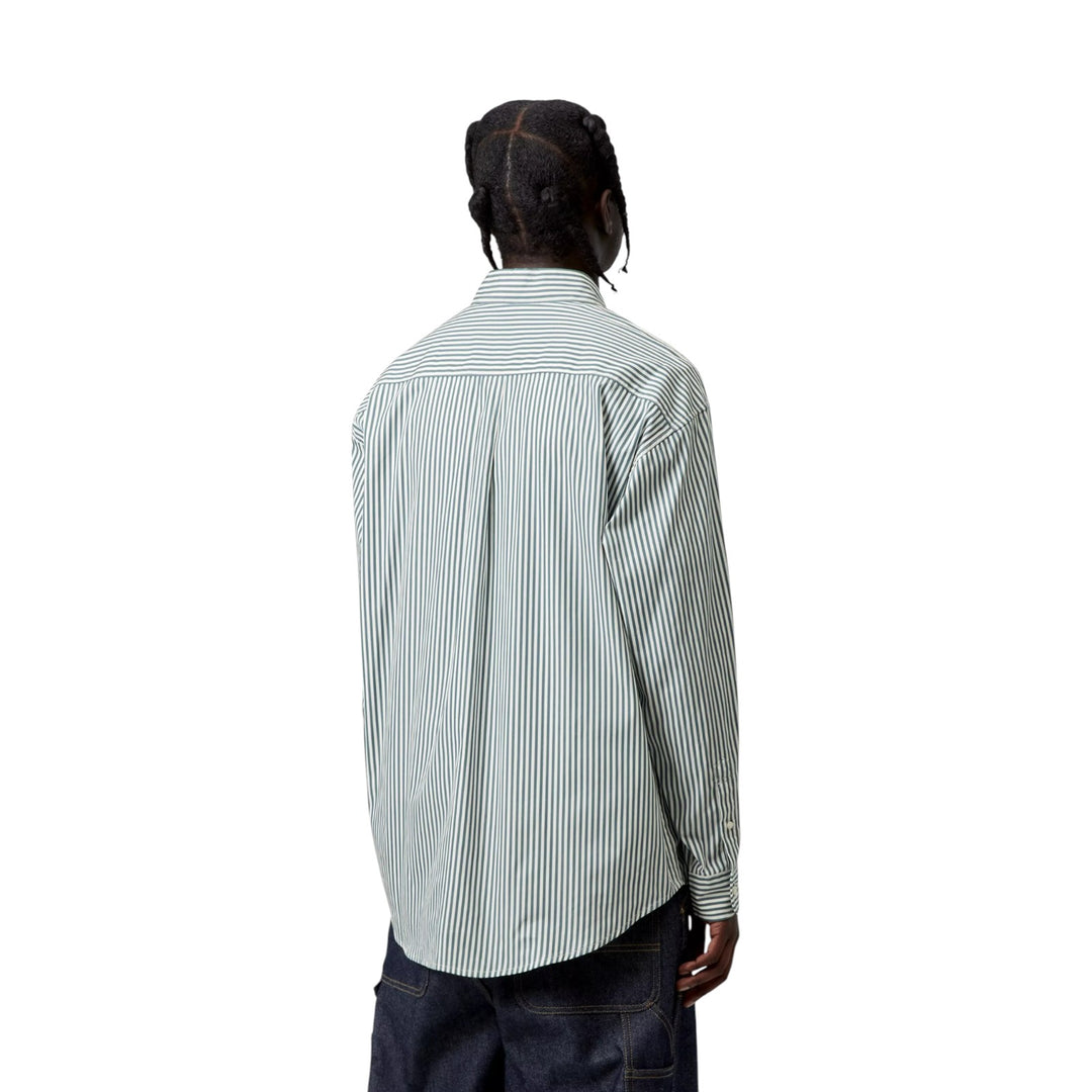 L/S Daldry Shirt Daldry Stripe Skjorte, Office Blå/Hvid
